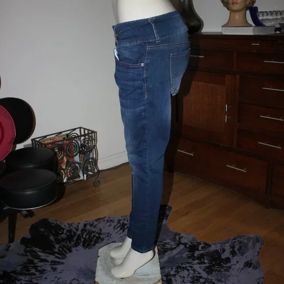 SONG  Skinny Ankle Jeans Sz 17 33" Waist 5 Pocket High Rise Worn 1X - Picture 4 of 8